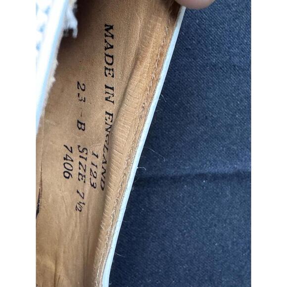 British Isles Collection Men's Brogue Shoes Black White Leather Size 7.5 - Picture 8 of 8